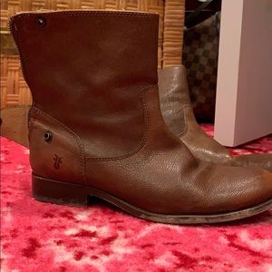 Frye Brown Leather Short Ankle Boot 7.5